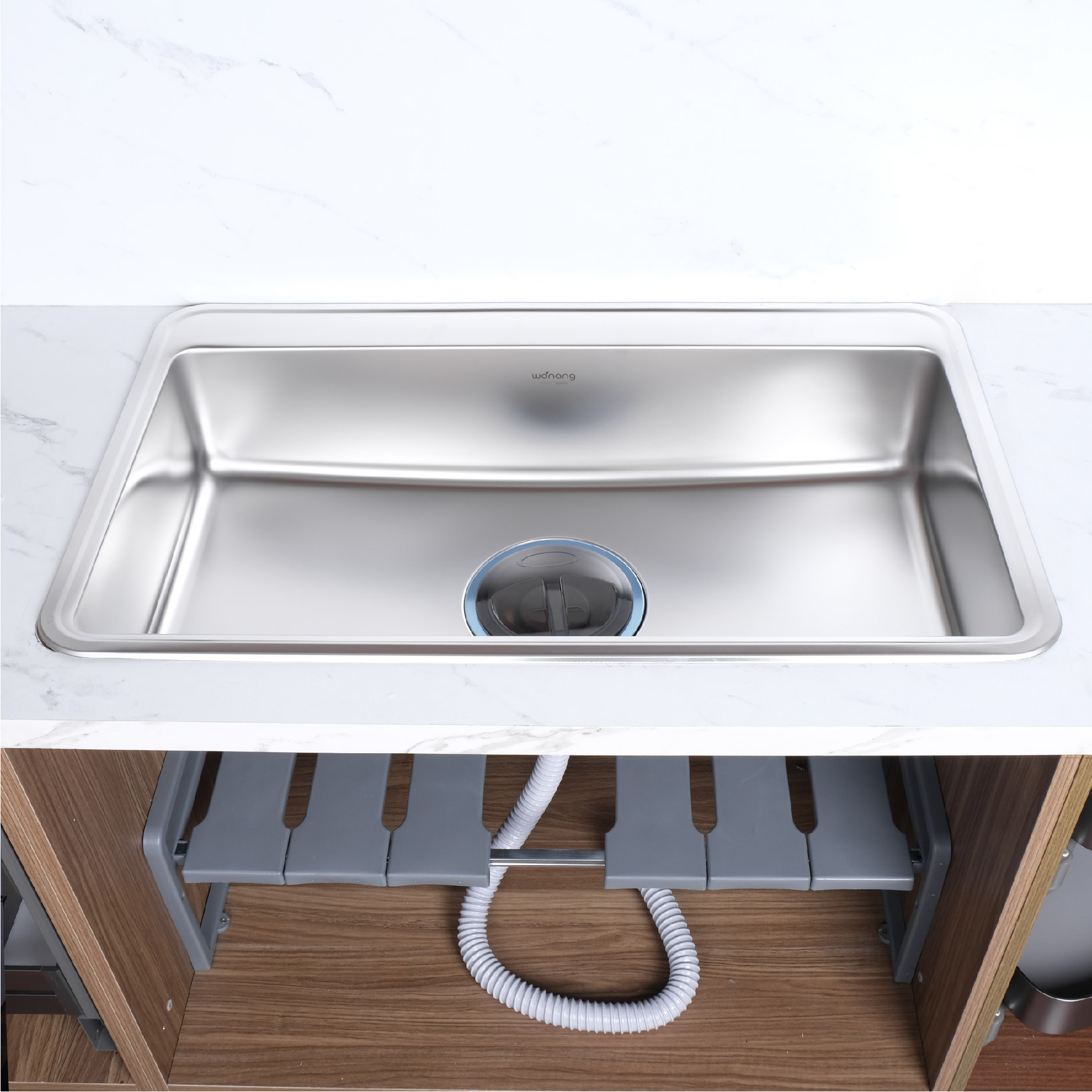 KỆ BỒN RỬA CHÉN INOX DJVW-002