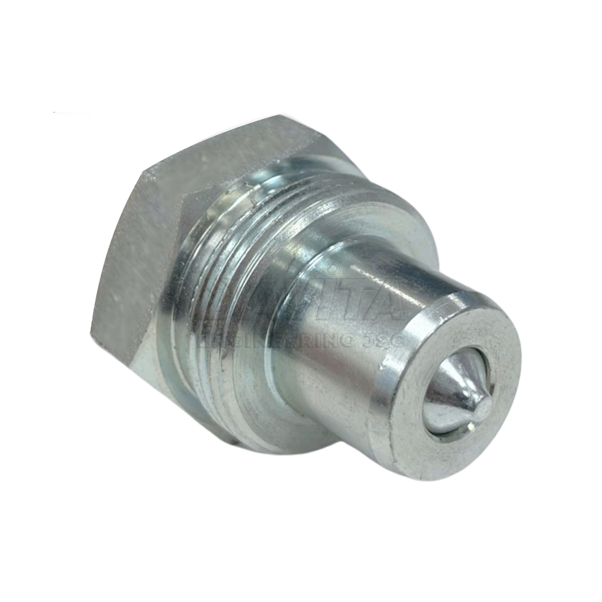 CH604 Nửa khớp nối nhanh đường dầu thủy lực áp tối đa 700bar, 1 đầu Đực (Male half) để nối với CR400, 1 đầu ren trong 3/8&quot; NPTF Female