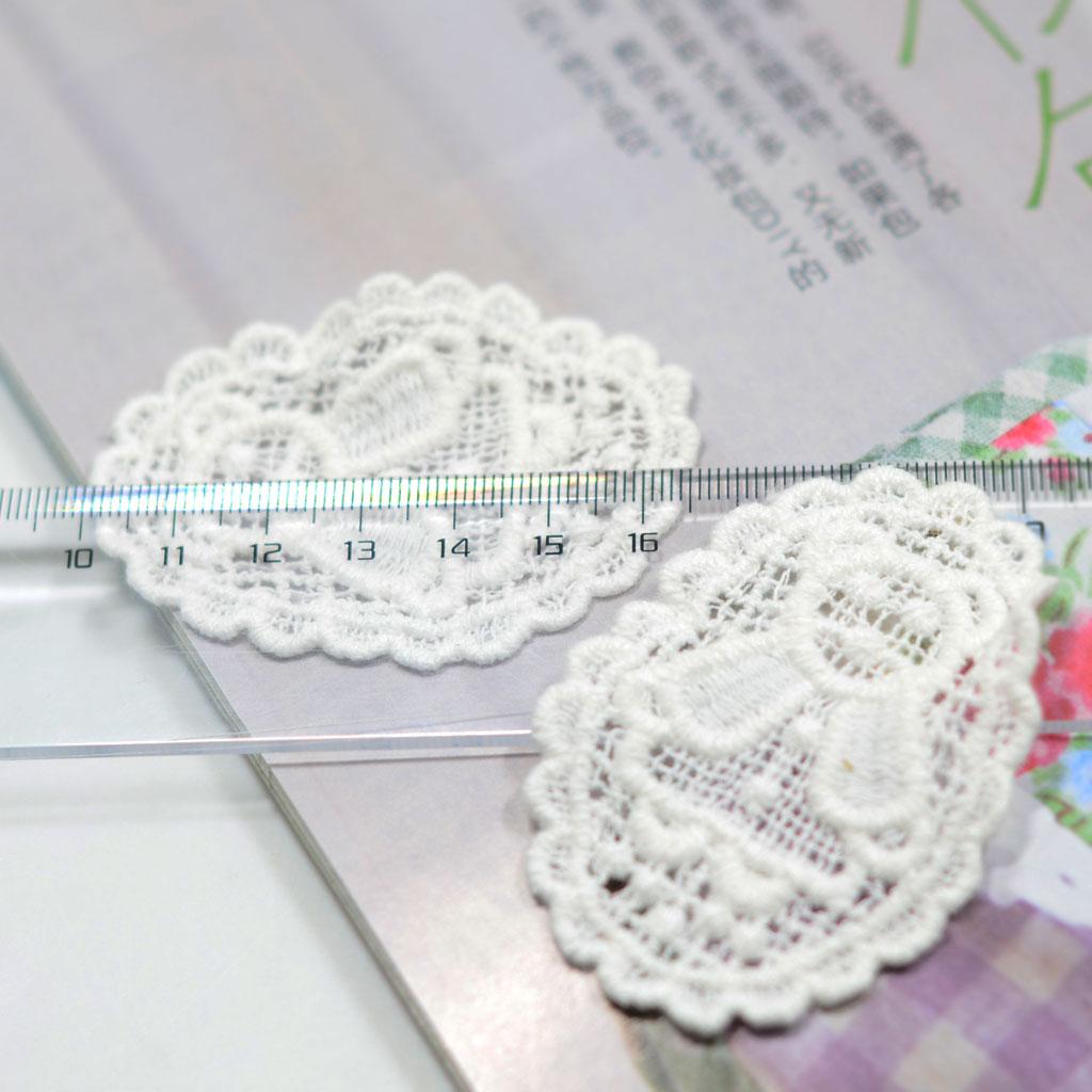 Bộ 15 Miếng Các Loại Trắng Ren Thêu Miếng Dán May Táo Viền Thủ Công DIY