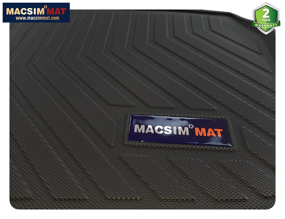 Thảm lót cốp xe ô tô Mercedes GLS 2019+ nhãn hiệu Macsim chất liệu TPV cao cấp màu đen