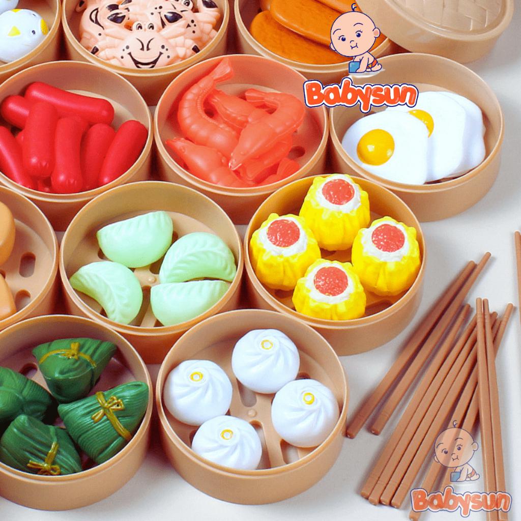 Đồ chơi nấu ăn 82 chi tiết bánh bao các loại cho bé, đồ chơi trẻ em chất liệu nhựa ABS an toàn cho bé thỏa sức vui chơi