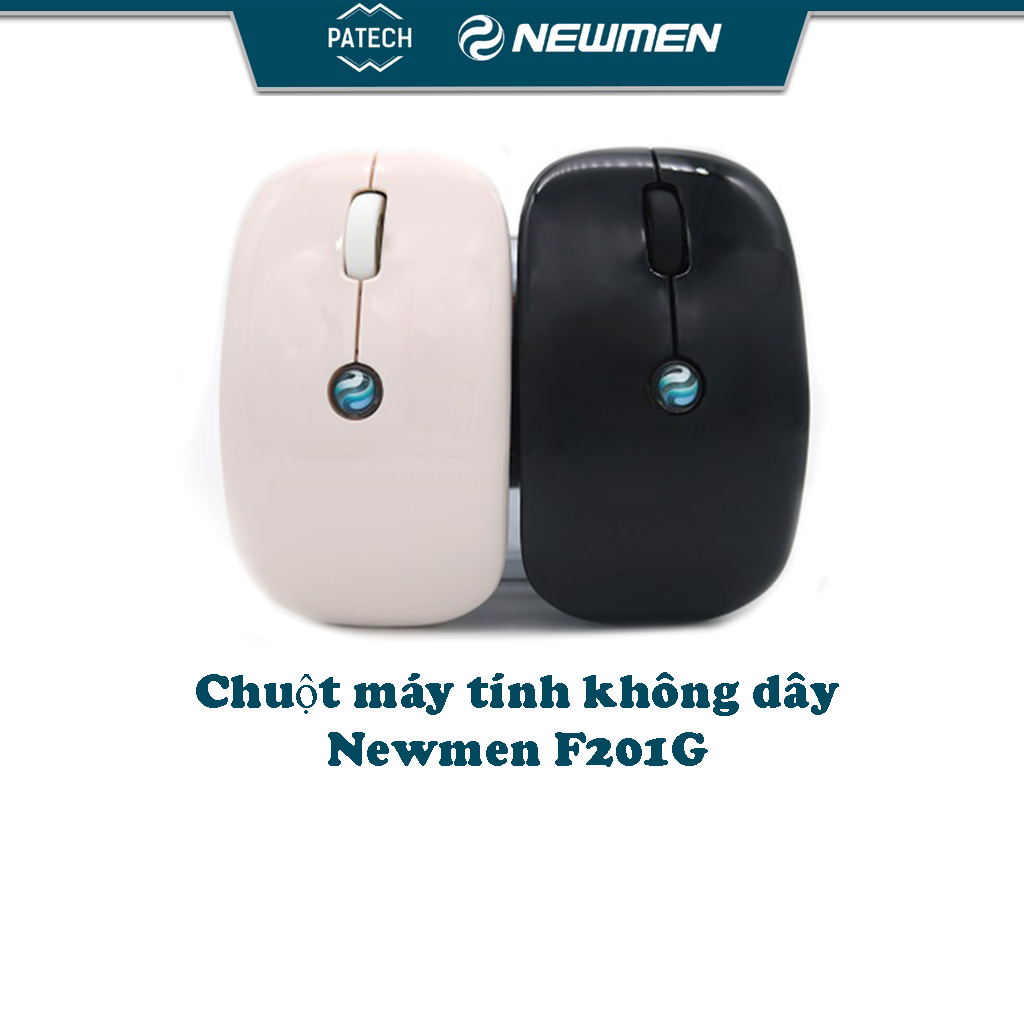 Chuột máy tính không dây Newmen F201G (in chuyền nước, 800/1200/1600DPI) - Hàng Chính Hãng