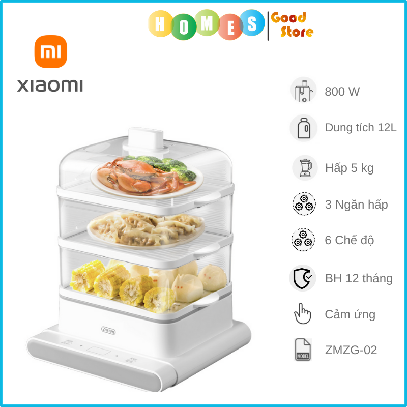 Nồi Điện Đa Năng, Nồi Hấp Luộc Đa Năng XIAOMI ZHENMI ZMZG-02 Dung Tích 12 Lít Có Thể Hẹn Giờ Công Suất 800 W - Hàng Chính Hãng