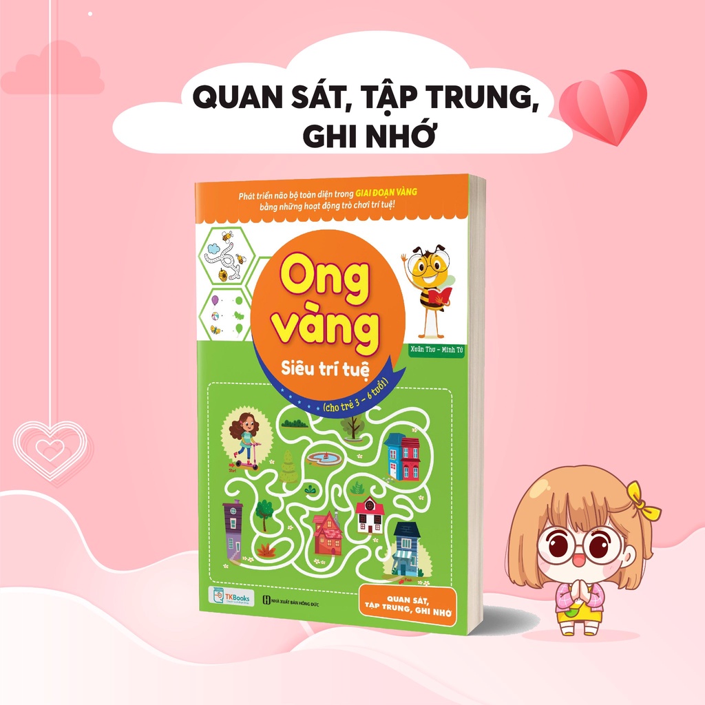 Combo 4 Cuốn Sách Ong Vàng Siêu Trí Tuệ Cho Trẻ 3-6 Tuổi