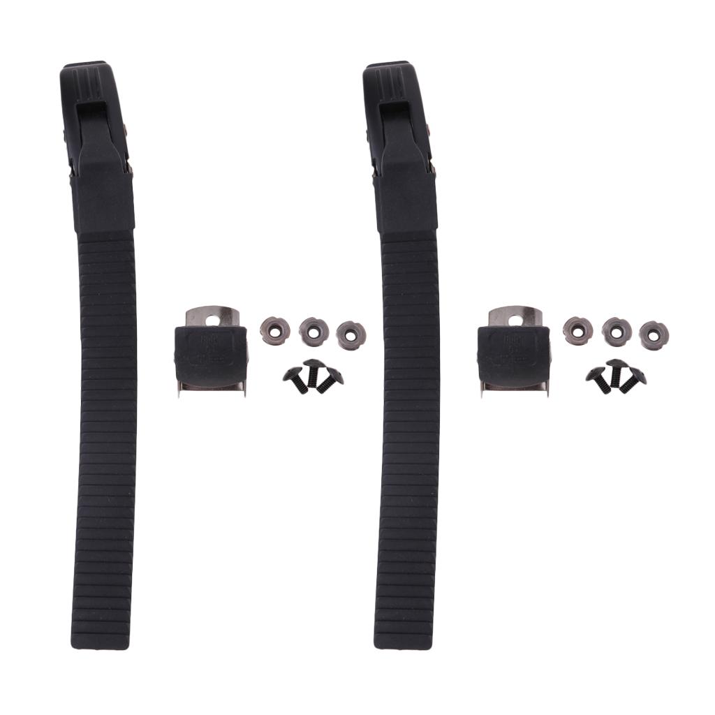 2 Sets Replacement Inline Roller Skate Shoes Strap With Clamp And Screws Nut