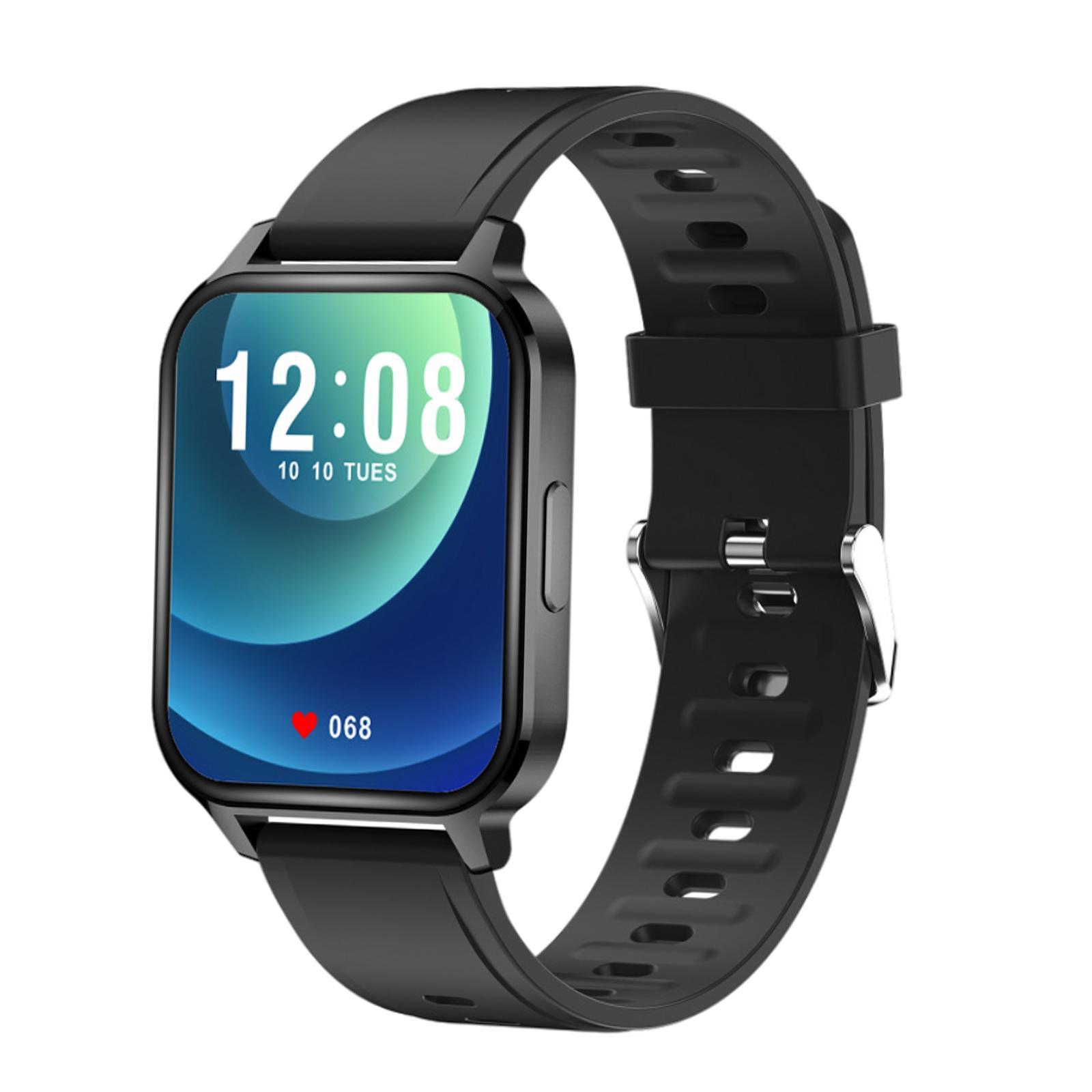 Smart Digital Smartwatch  Monitor IP68 Waterproof Fitness Black