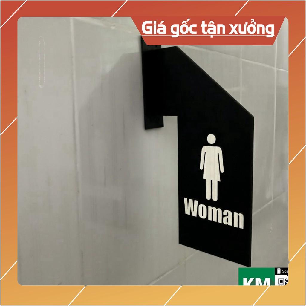 Bảng toilet gắn tường bằng gỗ cắt laser