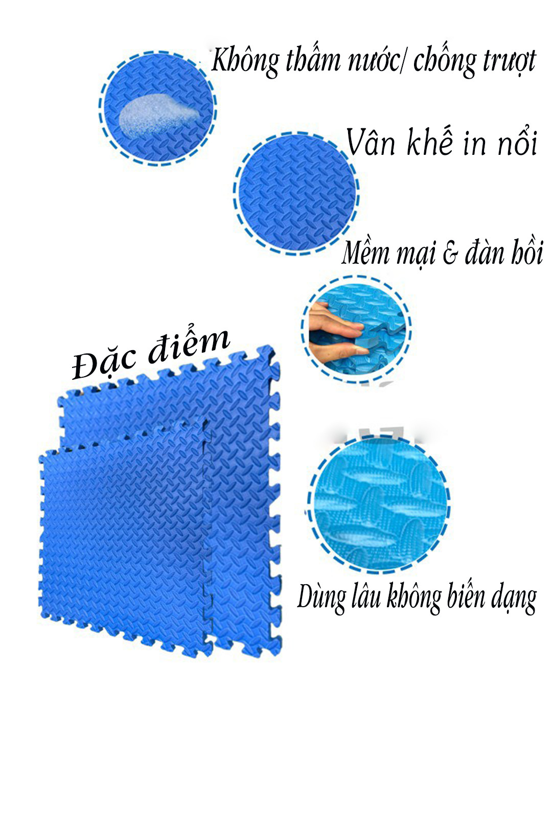 Thảm Xốp Vân Khế Đa Năng kích thước 60x60x(2.2-2.5cm)