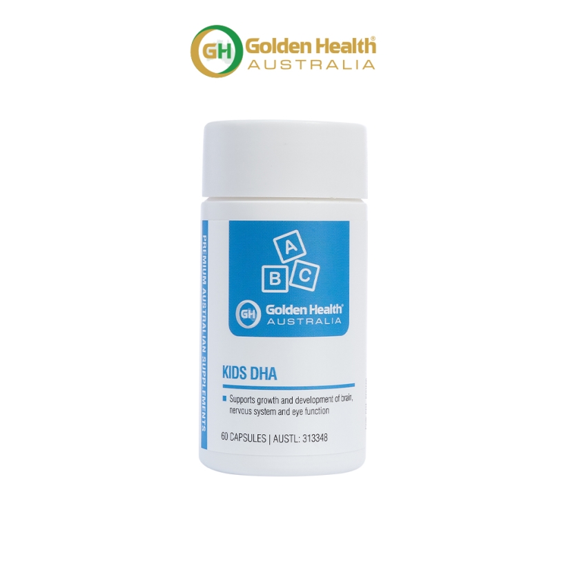 Viên uống hỗ trợ phát triển trí não cho bé Golden Health Kids DHA