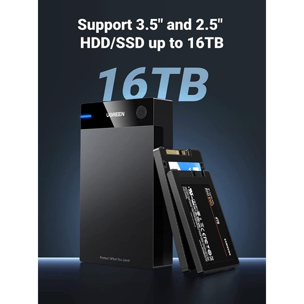 50422 Hộp Box đựng ổ Cứng 3.5, | Kèm Nguồn, Dây Sata Rời | Hộp đựng ổ Cứng Ngoài SSD/HDD