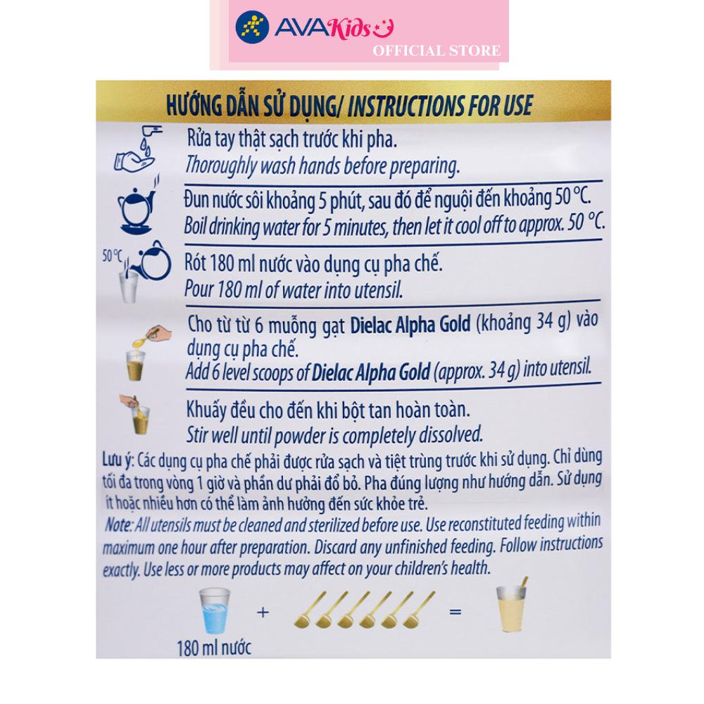 Sữa bột Dielac Alpha Gold IQ số 4 (sữa non) 1.4 kg (2 - 6 tuổi)