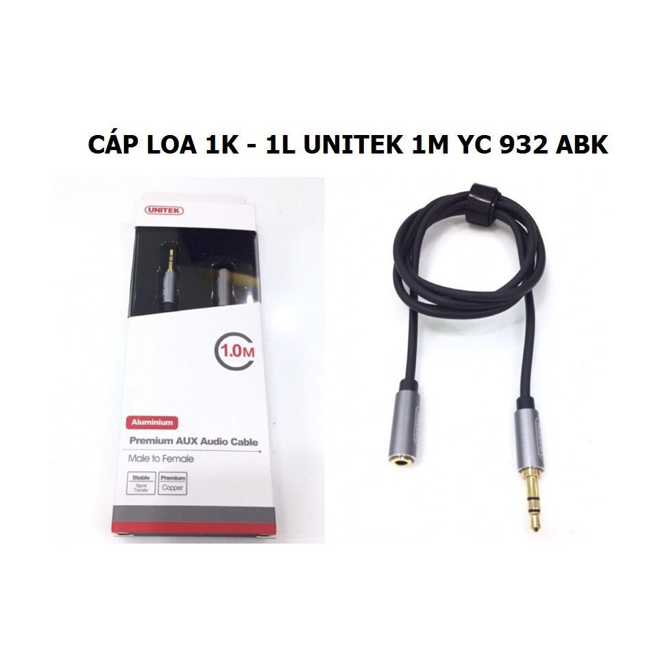 CÁP LOA 1K - 1L Unitek 1M YC 932ABK - HÀNG CHÍNH HÃNG