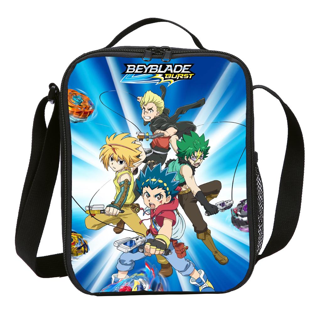 Anime Con Quay Beyblade Nổ Túi Đựng Hộp Cơm Trưa Cách Nhiệt Túi Bữa Ăn Túi Đơn Đeo Vai Nữ Trẻ Em Di Động Nhỏ