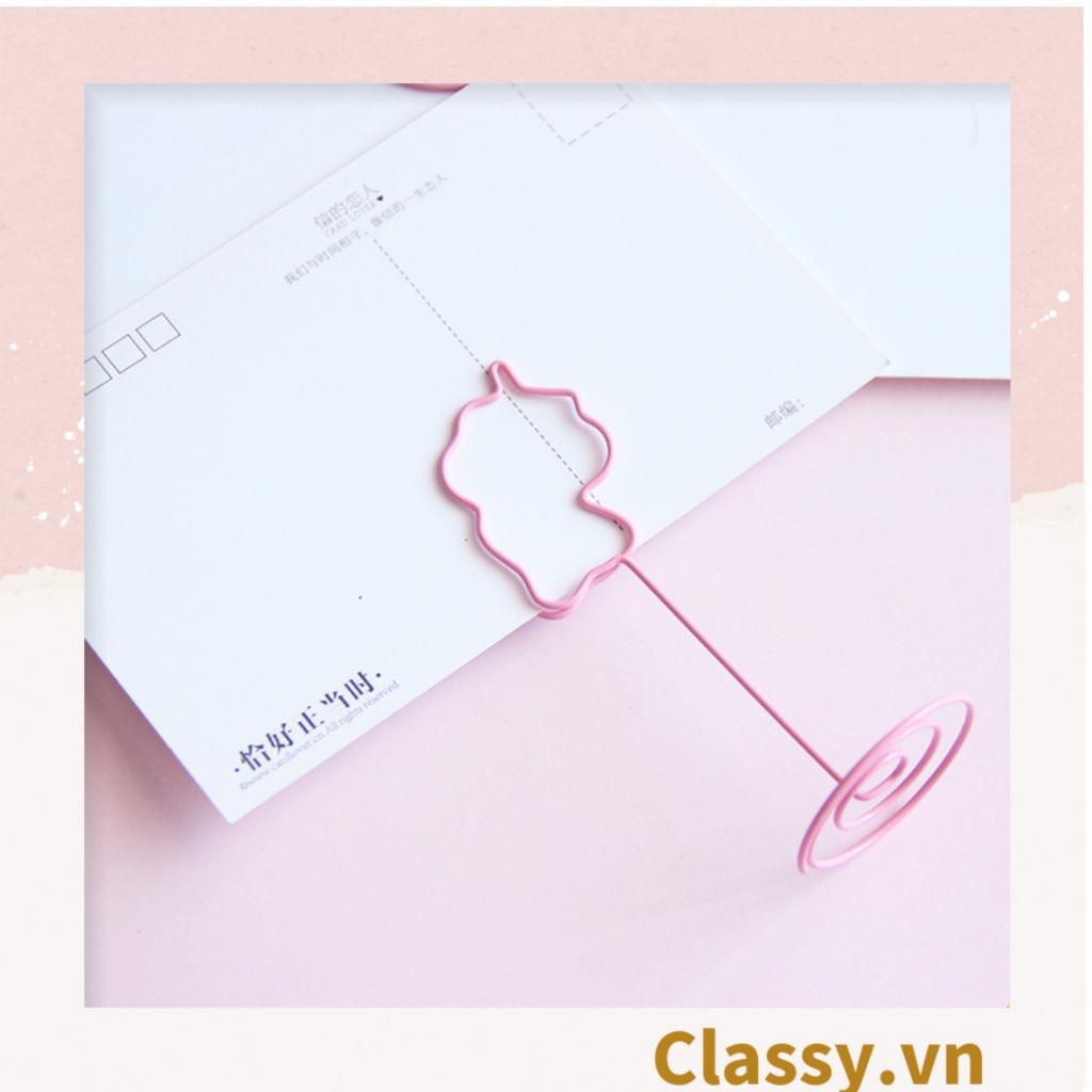 Kẹp Giấy ghi chú Classy tạo hình động vật màu hồng dễ thương PK647