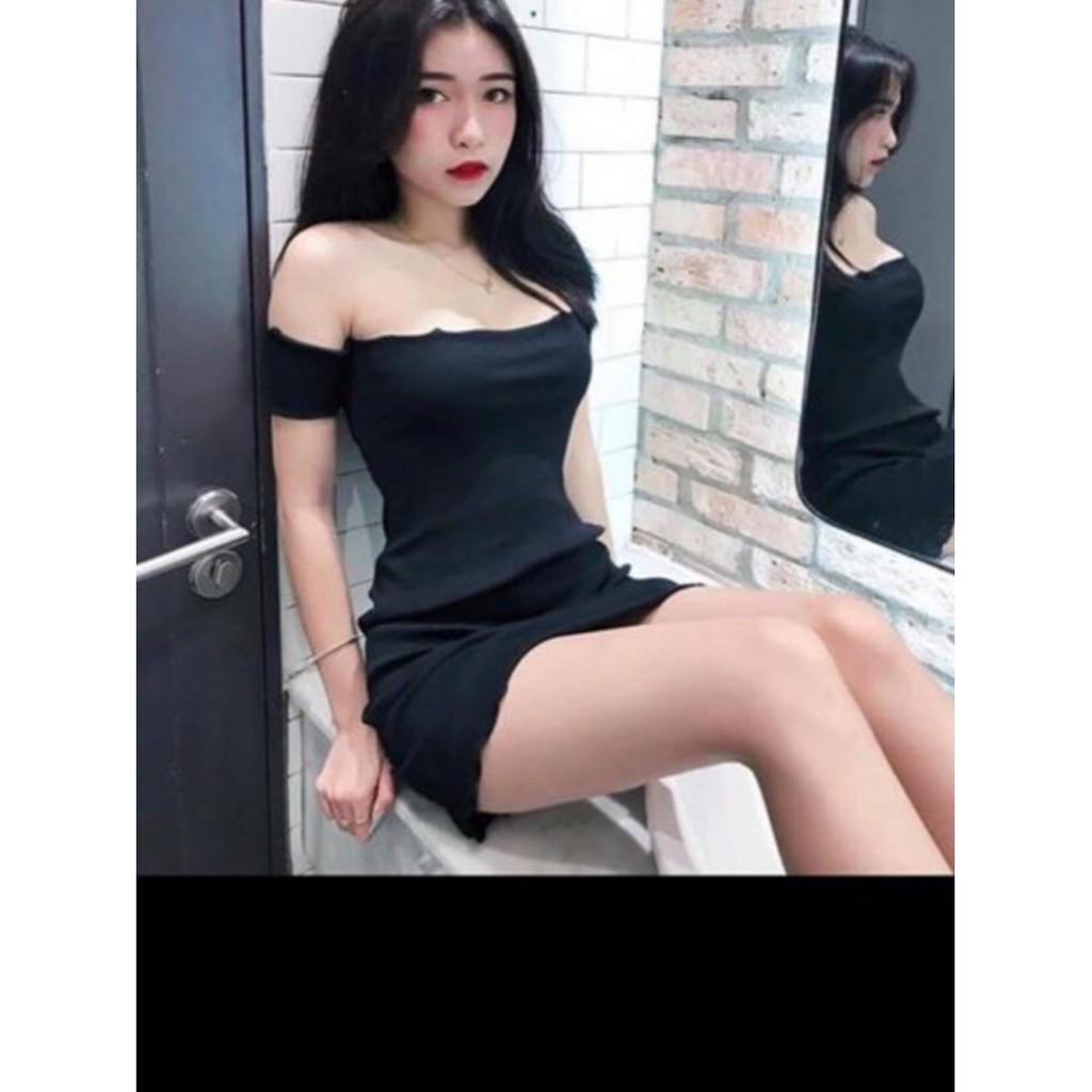 Váy body trễ vai thun gân thời trang XIXO - DAM0018