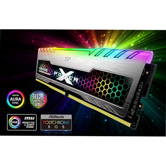 Bộ nhớ RAM PC SILICON POWER (SP) GAMING DDR4 8GB 3200MHz LED RGB - Hàng Chính Hãng