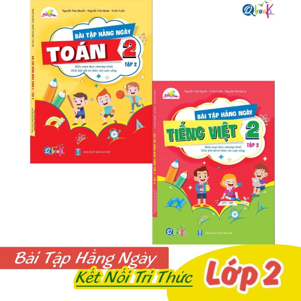 Sách - Combo Bài Tập Hằng Ngày Toán và Tiếng Việt Lớp 2 - Kết Nối Tri Thức Với Cuộc Sống - Tập 2