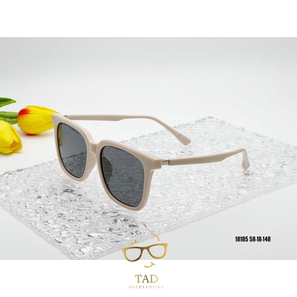Kính mát nam nữ polazeid chống UV400 thiết kế mắt vuông dễ đeo màu sắc thời trang G 18185 TAD Accessories FS14 - Ghi mắt đen