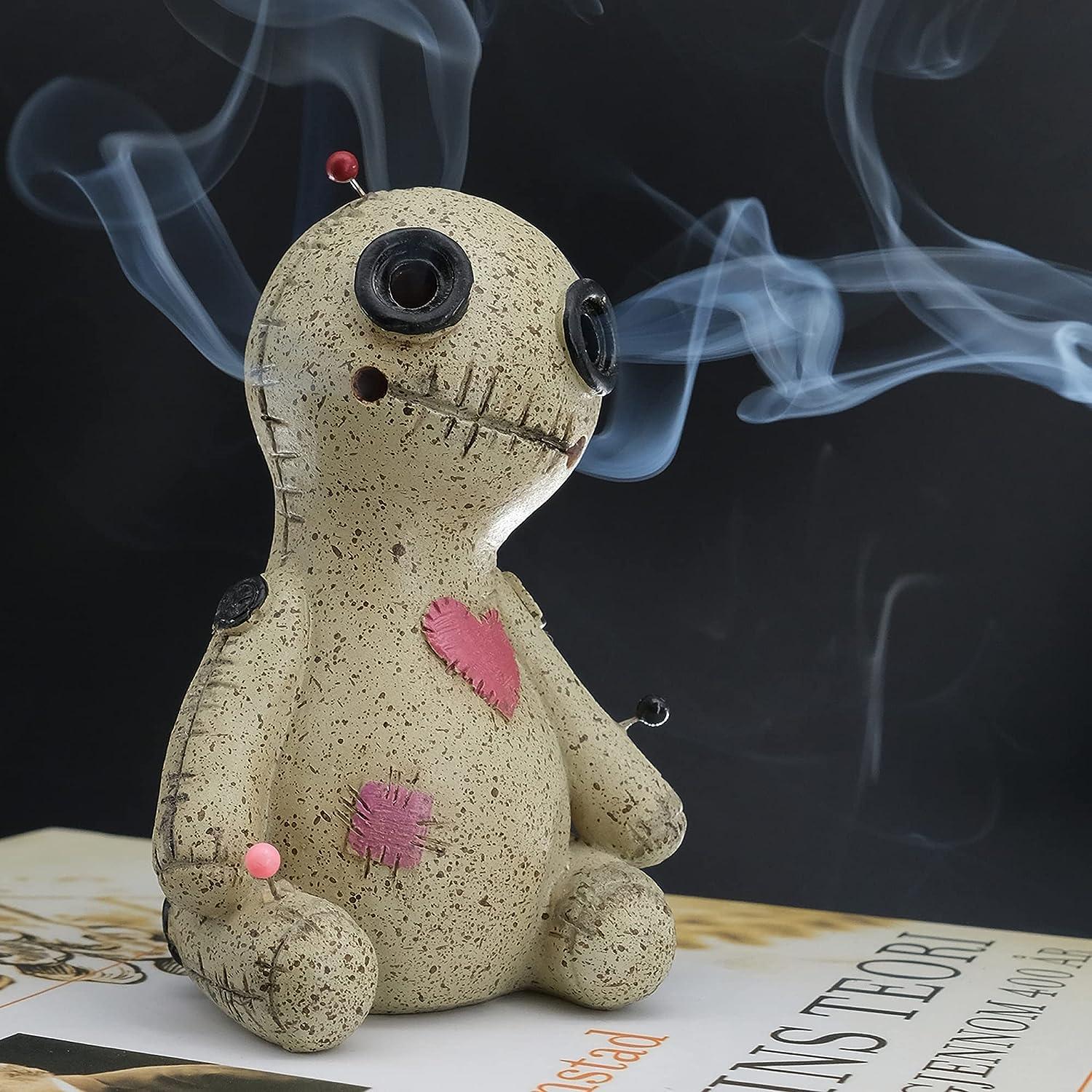 Voodoo Doll Doll Lư hương giữ hương cho Yoga, Trang trí tượng bằng nhựa thủ công ngộ nghĩnh dễ thương cho văn phòng và gia đình, Quà tặng đùa sinh nhật cho phụ nữ và trẻ em gái