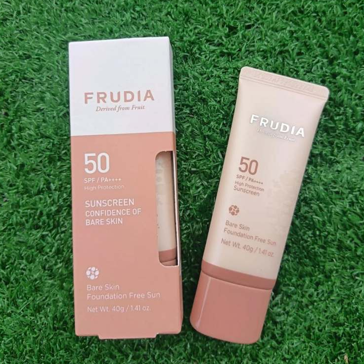 Kem chống nắng Frudia Confidence Hàn Quốc Che khuyết điểm, nám tàn nhang thay thế kem nền, sáng da 40g