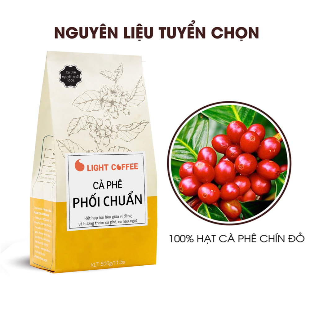 Cà Phê Nguyên Chất 100% Light Coffee Phối Chuẩn (500g)