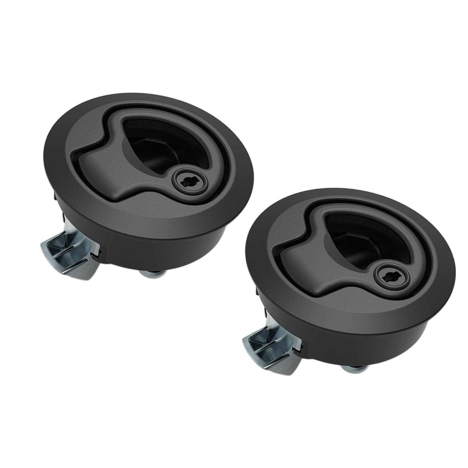 Flush Latch Lock Cabinet Door Locking Boat Cabin 2Pcs