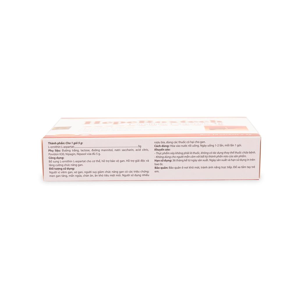 Cốm bổ gan Hepe Roxtech L-ornithine L-aspartat giảm xơ gan, men gan, nhiễm mỡ hiệu quả - 10 gói