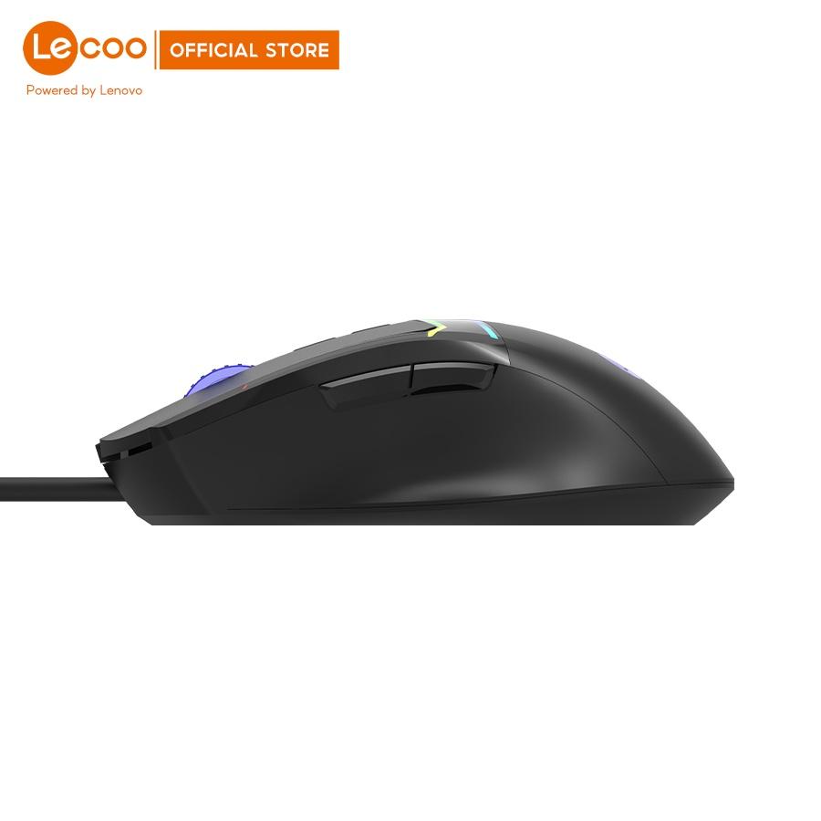 Chuột game có dây Lecoo MS106 - có LED RGB tuỳ chỉnh, 6 nút điều khiển - BH 24 tháng, Hàng nhập khẩu