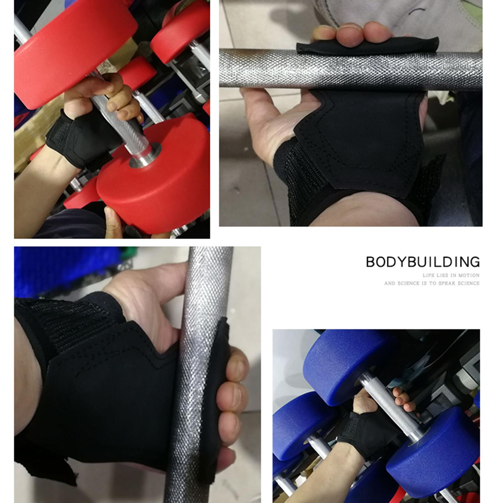 Weight Lifting Wrist Hooks Straps Palm Protection for Bodybuilding Pull up