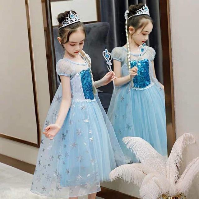 Đầm Elsa bé gái công chúa hàng xịn