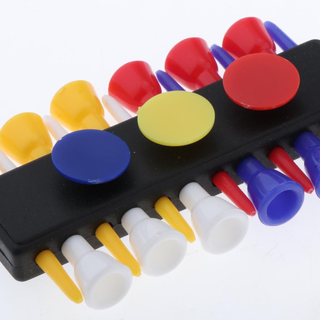 Portable Golf Tee Holder Carrier With 12pcs Tees &  ball Markers Belt Clip