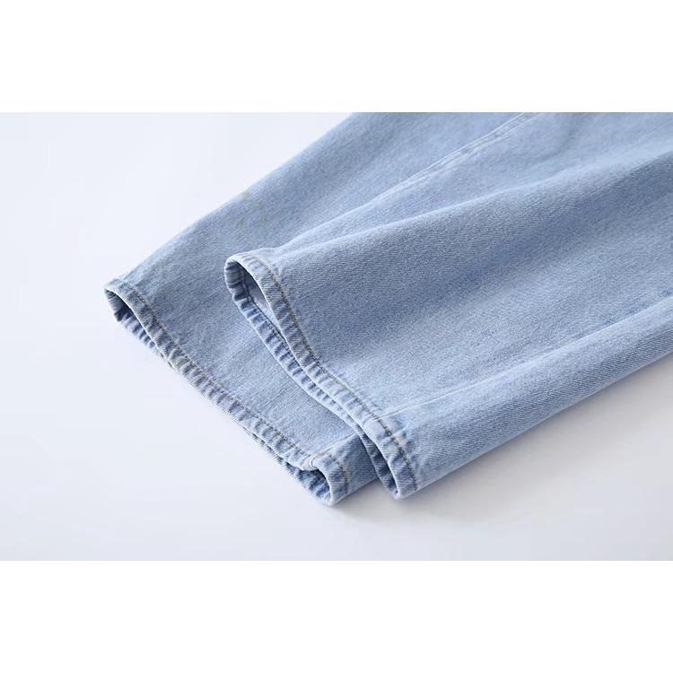 Quần Jeans Nữ Lưng Cao Dáng Suông Ống Rộng Simple Jeans Ulzzang Cực Chất - QJ001