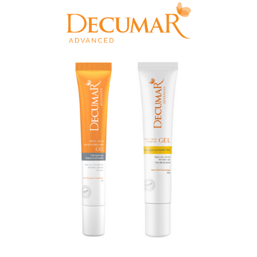 Bộ đôi sản phẩm Siêu Nghệ Decumar Advanced sạch các loại mụn và sáng da sau 2 tuần sử dụng