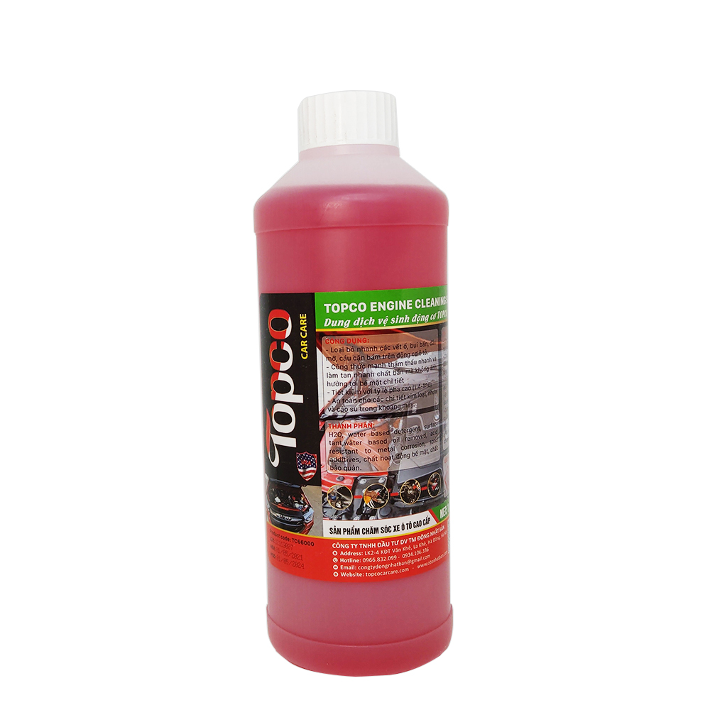 Dung dịch vệ sinh động cơ ô tôTOPCO dung tích 1 lít