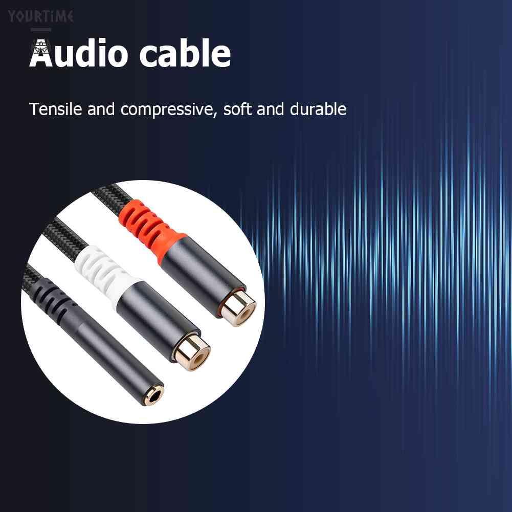 Cáp ChuyểN ĐổI Âm Thanh RCA 1 Sang 2-0.3m 3.5mm Chuyên DụNg