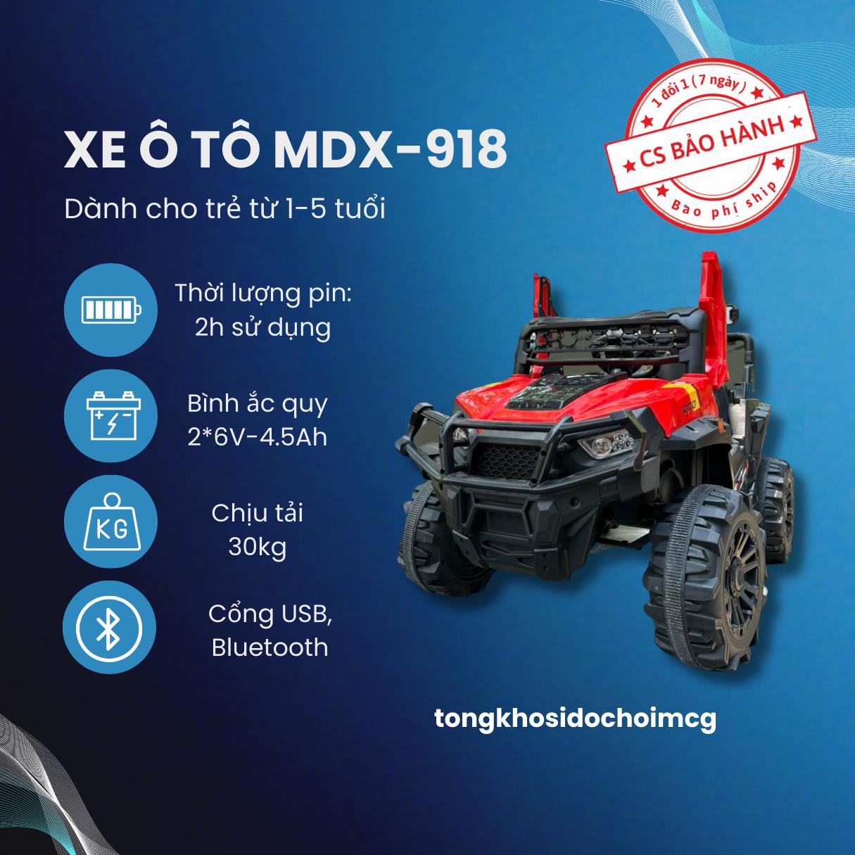 Siêu xe ô tô địa hình điều khiển từ xa cho bé Mã MDX918