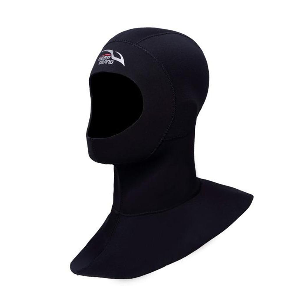 Diving Wetsuit Hood Adults Surfing Thermal Hat Dive Gear Black S
