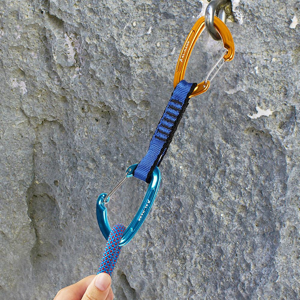 Móc khóa Carabiner chữ D 22KN đa năng, dã ngoại