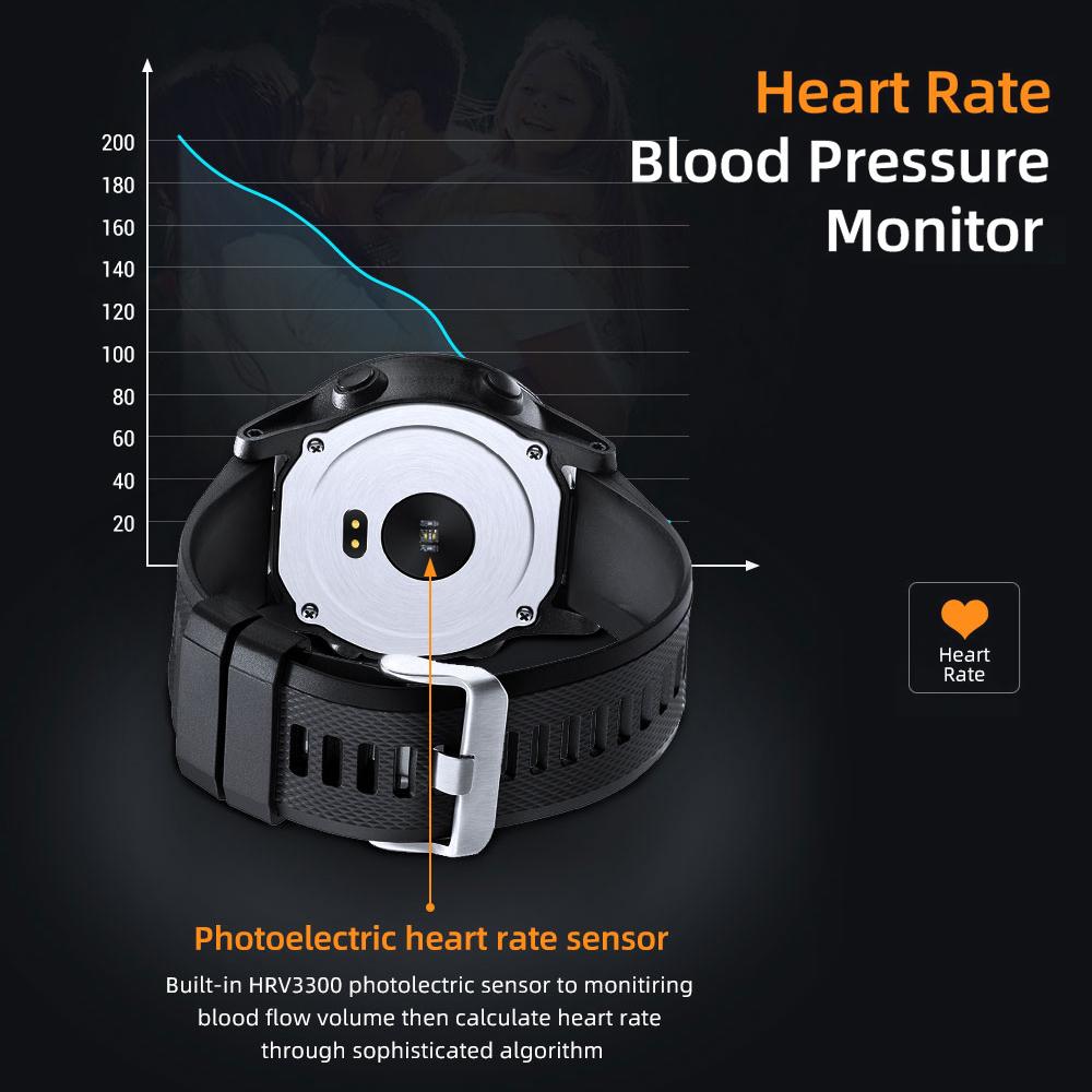 Đồng hồ thể thao thông minh kỹ thuật số đo nhịp tim huyết áp theo dõi hoạt động thể dục dành cho Nam-Màu đỏ
