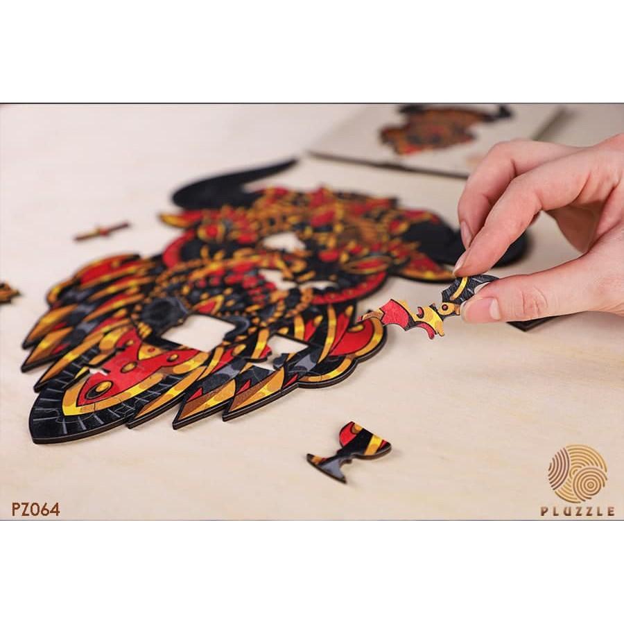 PLUZZLE Bộ xếp hình gỗ thông minh puzzle đồ chơi ghép hình - Con Bò – PZ064