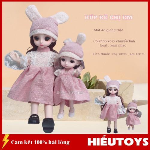 Bộ 2 Búp Bê Chibi 30cm 12 Khớp Xoay Chuyển Linh Hoạt Có Nhạc Vui Nhộn Búp Bê Đồ Chơi Cho Bé Gái