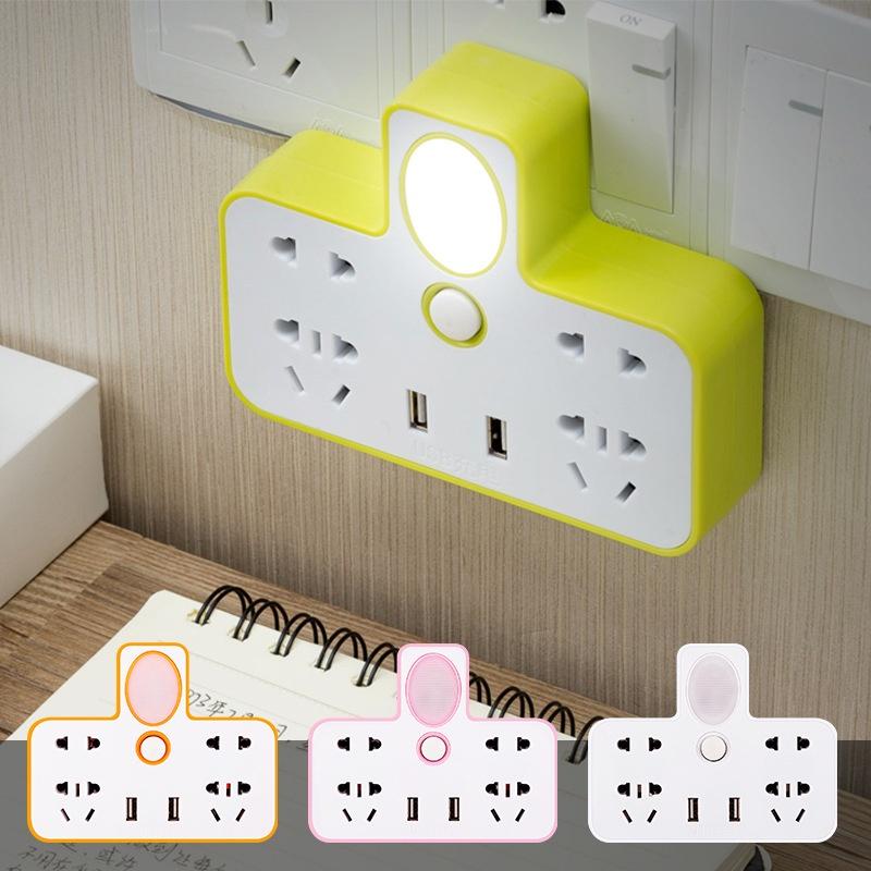 Ổ điện phát sáng CHỮ T 4 ổ 2 usb - cắm 3 chấu đa năng tiện