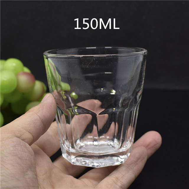 Bộ 6 ly thủy tinh sọc khía 150ml, cốc loại nhỏ dùng đựng trà đá, cà phê.