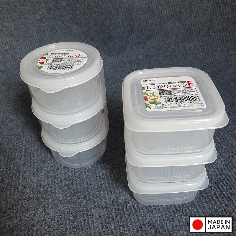 Bộ 03 hộp nhựa bảo quản thực phẩm hình tròn 180ml - Hàng nội địa Nhật Bản
