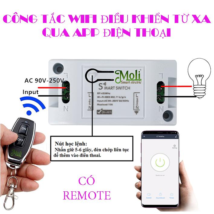 BỘ ĐIỀU KHIỂN TỪ XA WIFI KÈM REMOTE 1000W ML-SH2 MOLI