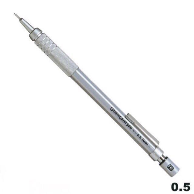 Bút chì kỹ thuật thân kim loại Pentel Graphgear500 PG515 Mechanical Pencil for Draft 0.5mm (đúc thép)