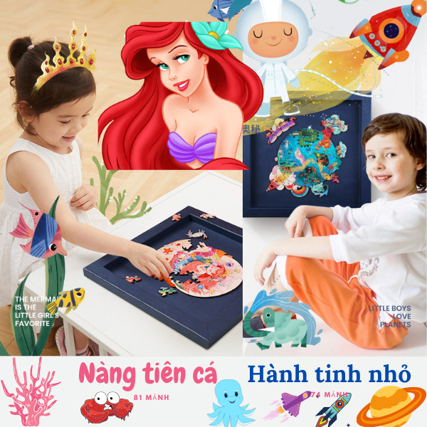 Đồ chơi xếp hình gỗ 74 mảnh - Hành Tinh Nhỏ - chính hãng TOI Little Planet