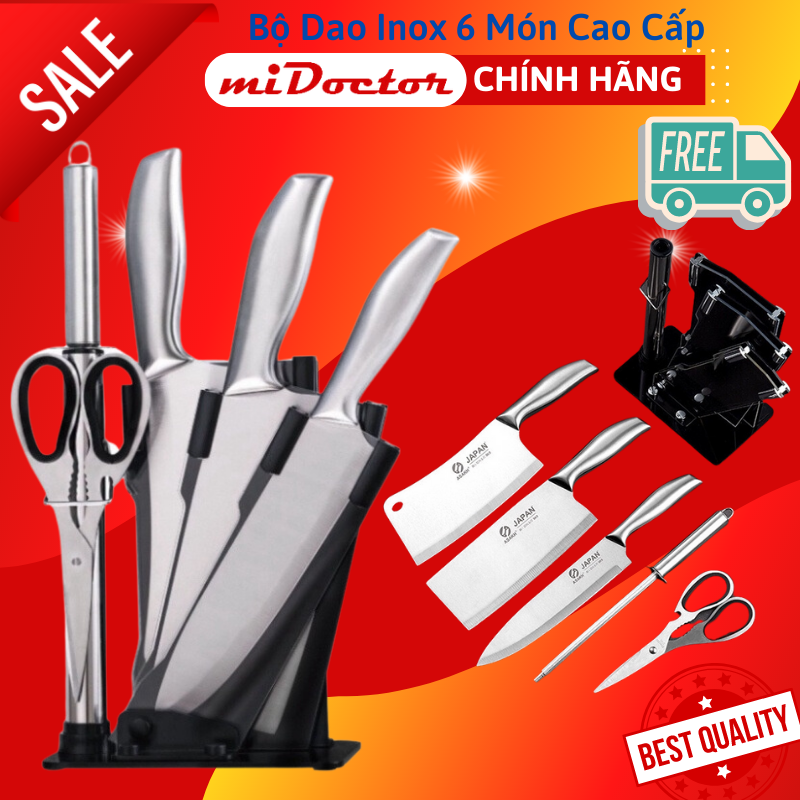 Bộ dao 6 món sắc bén Nhật Bản - Chính hãng miDoctor