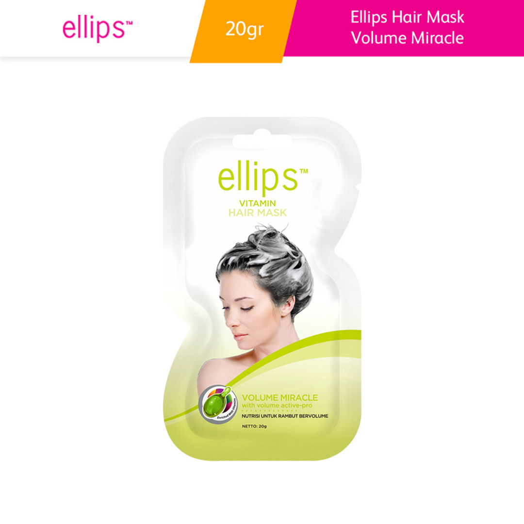 Kem ủ tóc giúp tóc bồng bềnh quyến rũ Ellips Vitamin Hair Mask Volume Miracle 20g