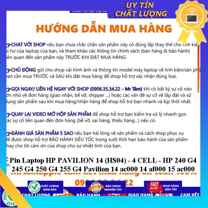 Pin dùng cho Laptop HP PAVILION 14 HP 240 G4 245 G4 250 G4 255 G4 Pavilion 14 ac000 14 af000 15 ac000 - Hàng Nhập Khẩu MIBAT627